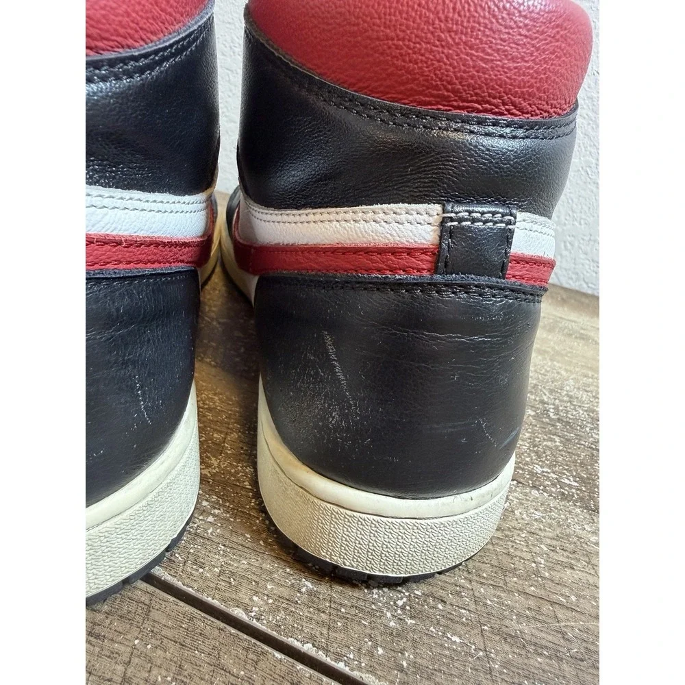 Nike Air Jordan 1 Retro High OG Black Gym Shoes Red/White Sail Size 13 Sneakers